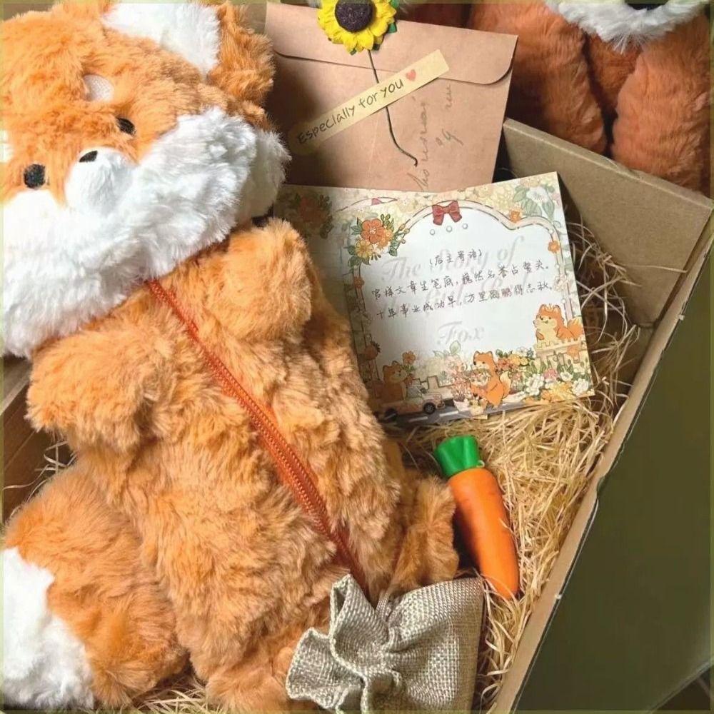 Large Capacity Stationery Bag Fox Doll Stationery Organizer High Quality Pen Bag School Office