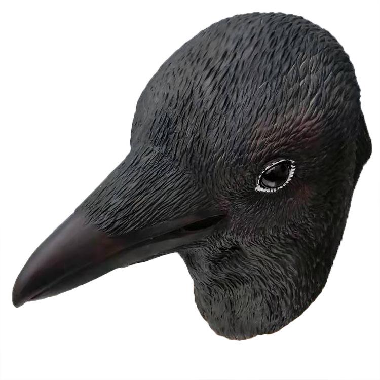 New Halloween Crow Mask Latex Animal Beak Headgear cos Funny party costume props