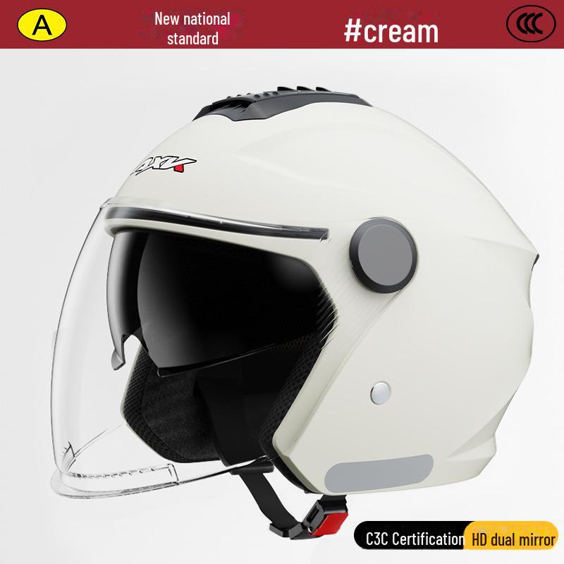 Сертифицированный 3C мотоциклетный шлем для всех сезонов – защитный полушлем для мужчин и женщин для зимнего тепла