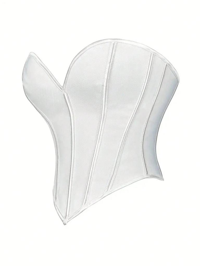 Женский милый корсет без бретелей в форме сердца, топ с открытыми плечами, подчеркивающий талию, сексуальный лиф в стиле жилета, можно носить и на выход.