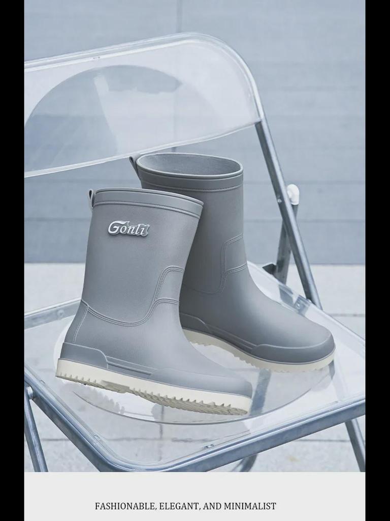 Women's Mid-Tube Lightweight Waterproof Rain Boots - European & American Fashion