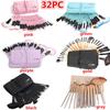 32/22/20/15/10/7PC Wood Makeup Brush Set Cosmetic Tools Beauty Brushes Kit