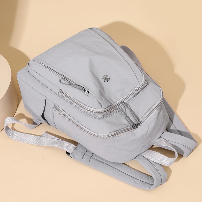 Студенческая школьная сумка однотонный женский дорожный рюкзак большой емкости