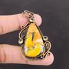 Bumble Bee Jasper Pendant Lemon Quartz Pendant Copper Pendant Handmade Jewelry Natural Gemstone Pendant Unique Copper Jewelry Gift For Her