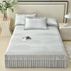 Sleeping grid cooling bean PE polymer cool feeling lace bed skirt cooling mat three piece set