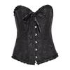 Women's Lace Up Boned Corset Top Overbust Bustier Steampunk Korse Hourglass Bodyshaper Corselet