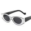 Style Oval Sunglasses Women Vintage Retro Round Frame White Mens Sun Glasses Female Black Hip Hop Clear Glasses UV400