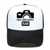 Real Unisex SHOOT RAW Summer Cap Mesh Hats For Unisex Women Casual Hats Hip Hop Baseball Caps Funny Photographer Adjustable Visor Cap