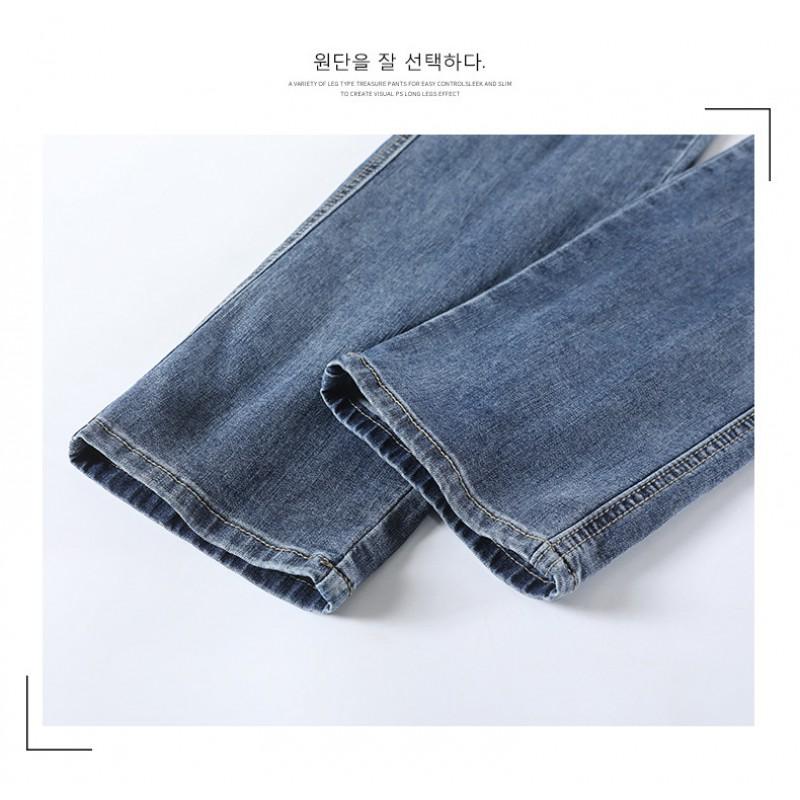 Womens High Waist Slim Straight Leg Jeans 2026 Petite Blue Black