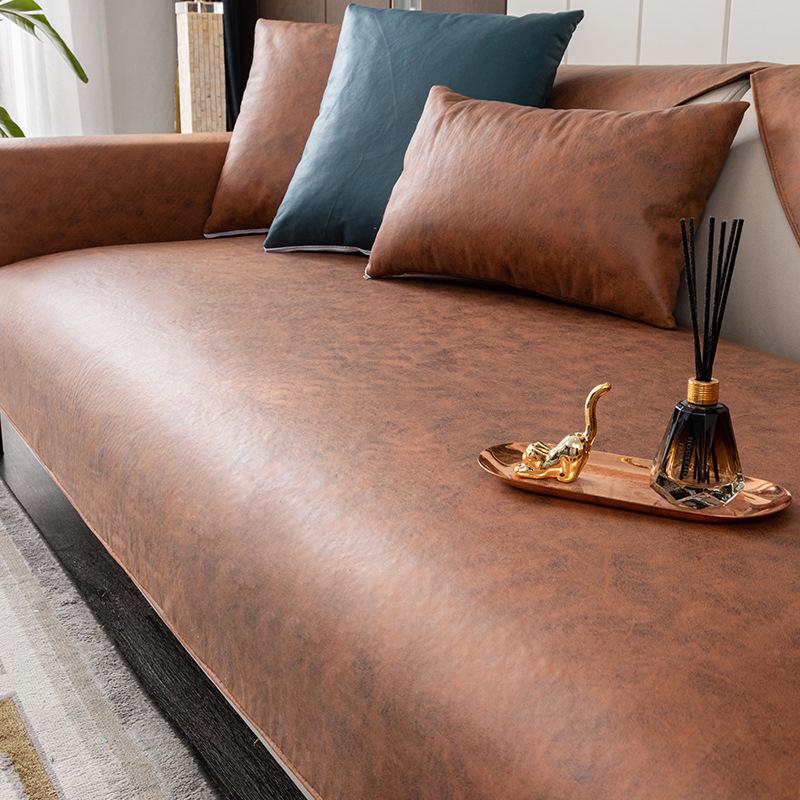 Летняя подушка для дивана в стиле легкой роскоши, универсальная современная ткань, водонепроницаемая и нескользящая пеленка, подходит для всех сезонов