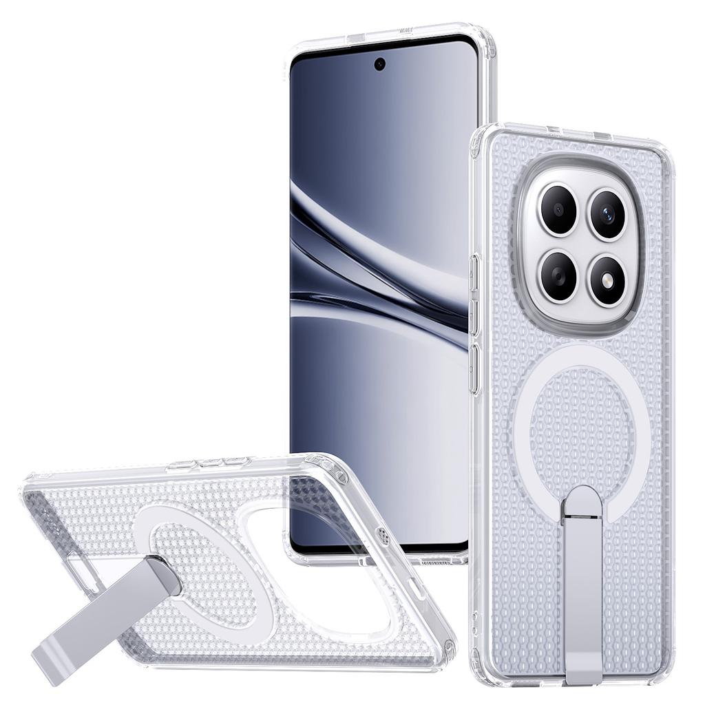 Для Xiaomi Redmi Note 15 5G (Глобальный) / Poco M8 5G Магнитный чехол Подставка Сетка Текстура ТПУ ПК Задняя крышка телефона