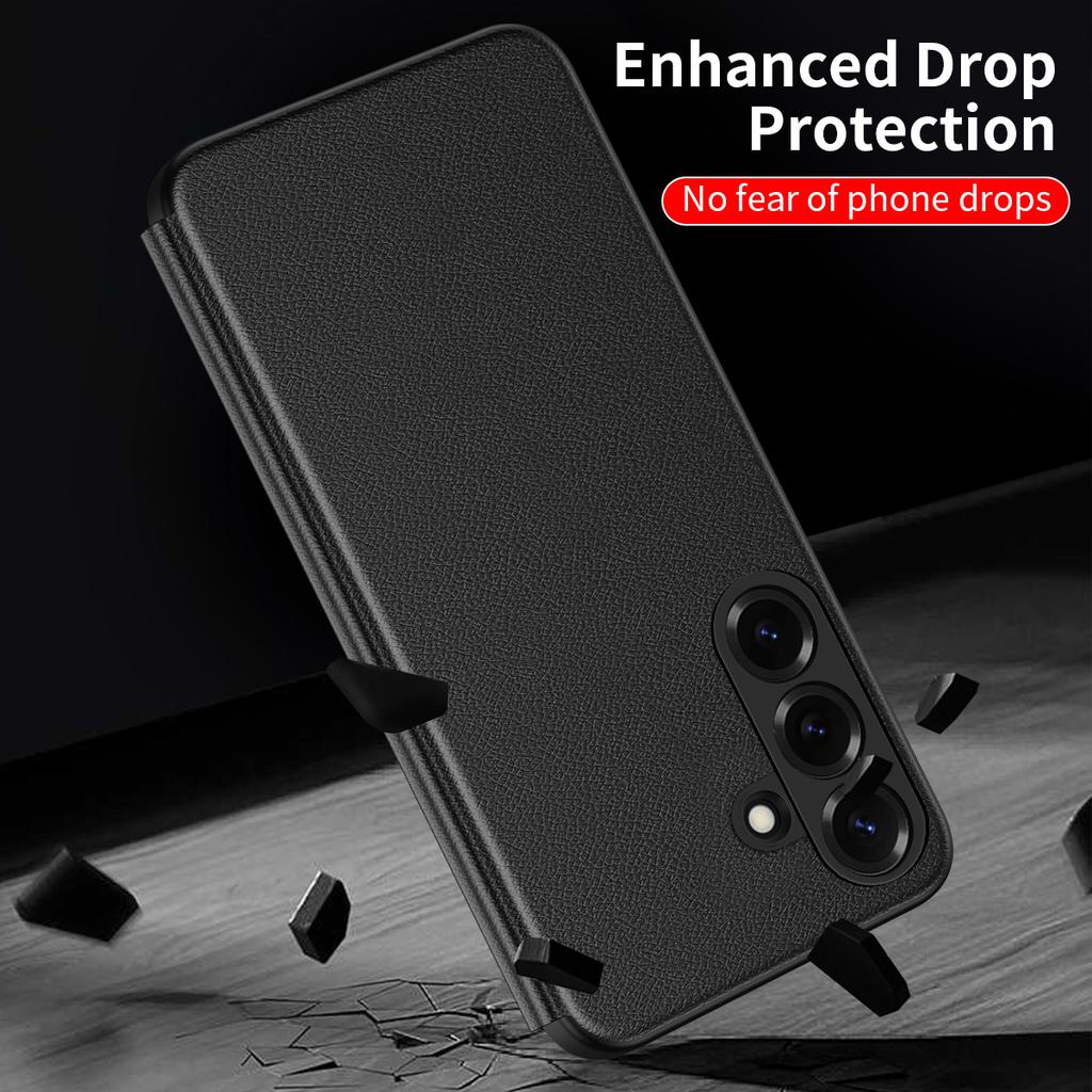 S26FE, Smart Window Case, APP Wake Up/Sleep, Wallet Phone Card Cover For Samsung Galaxy S26 FE Card Pocket Holder