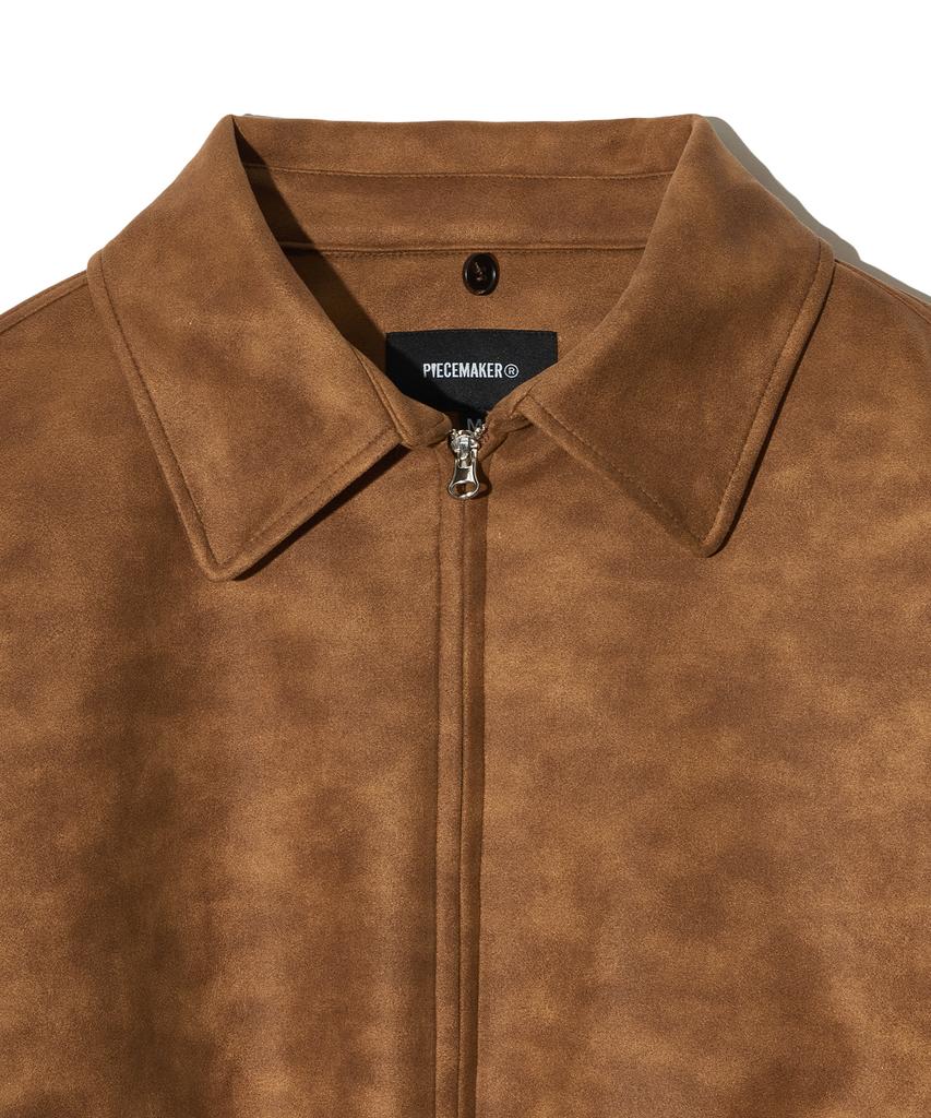 Peace Maker [2Type] Suede Mustang Padded Blouson (Light Brown)
