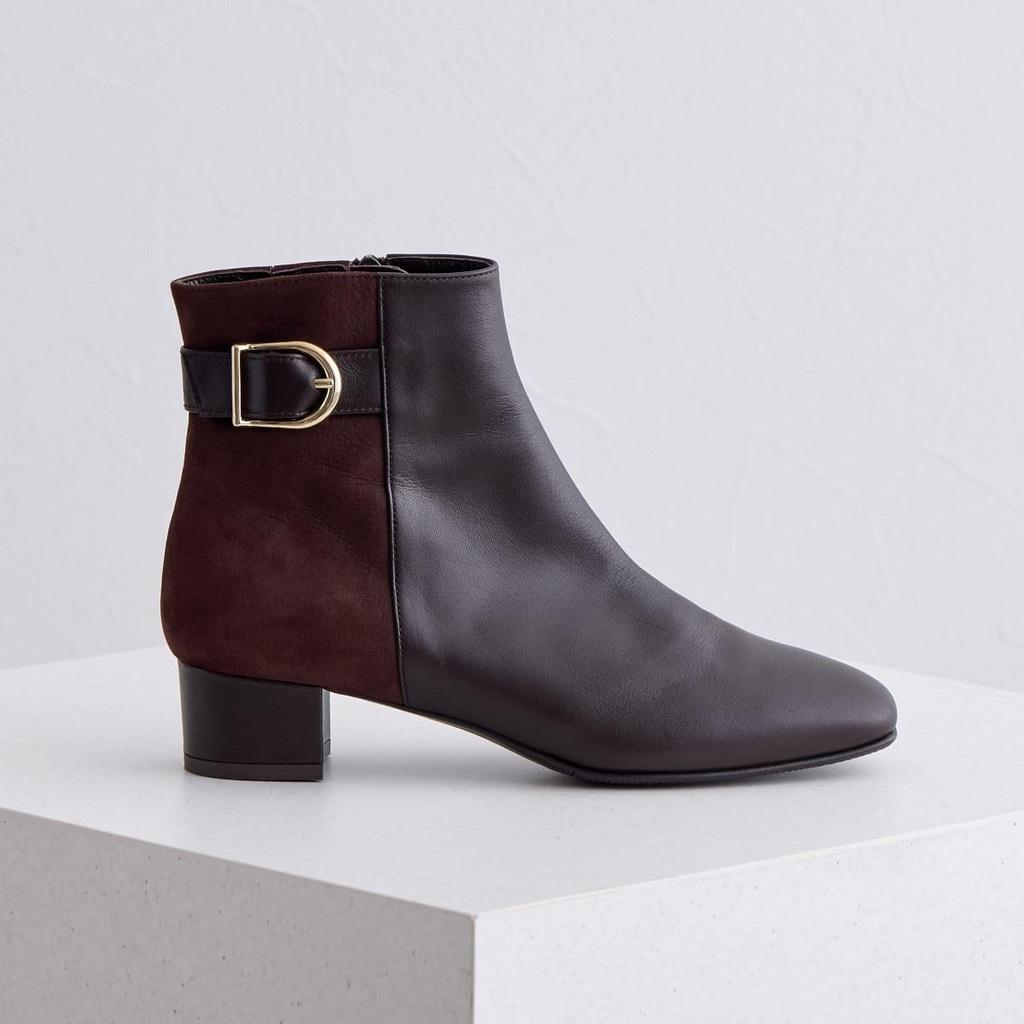 HIMIKO / Химико / Короткие ботинки с боковой пряжкой / 641407D Коричневый 240