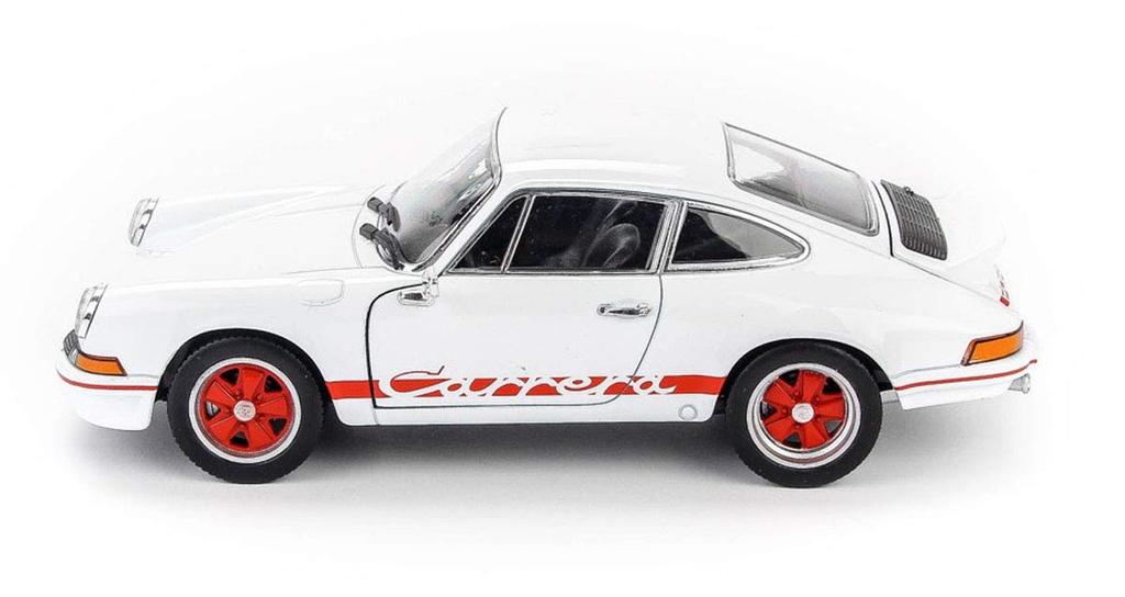 WELLY 1/24 1973 Porsche 911 Carrera RS 2.7 Белый литой автомобиль [Параллельный импорт]