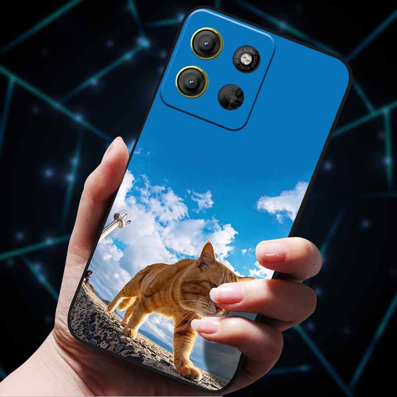 For Moto G15 4G Case Painted Cats Soft Silicone Lovely Back Case for Motorola Moto G15 Power G 15 Phone Cover MotoG15 etui Funda