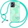 Case - E.F.CONNECTION - For Xiaomi Redmi Note 12 5G - Shockproof Protection - Turquoise Marble Pattern - Shoulder Strap