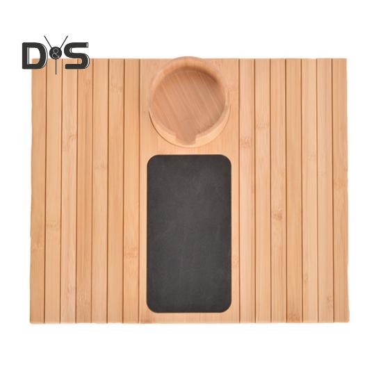 Подлокотник для дивана из бамбука с подстаканником, нескользящий органайзер для дивана, складной столик для дивана, телефон, пульт дистанционного управления