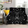 Gothic Ouija Tarot Witchcraft Horror Skull Blanket,Flannel Throw Blanket for Halloween Bedroom Bed Sofa Picnic Hiking Cover Gift