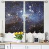 Кухонные шторы "Галактика" Туманность Звезда Метеор Вселенная Космос Короткие шторы-тюль для Ванной Кафе Маленького Окна Декорация 2