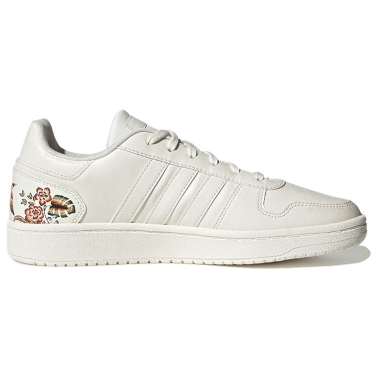 adidas Neo Hoops 2.0 Искусственная кожа Цветочные Удобные Прочные Низкие Ретро Баскетбольные Кроссовки Женские кроссовки Белый EF0122