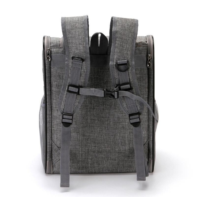 Вентиляционный рюкзак-переноска для собак и кошек большой емкости с регулируемым ремнем, сумка для переноски домашних животных, складной рюкзак для кошек для путешествий на открытом воздухе