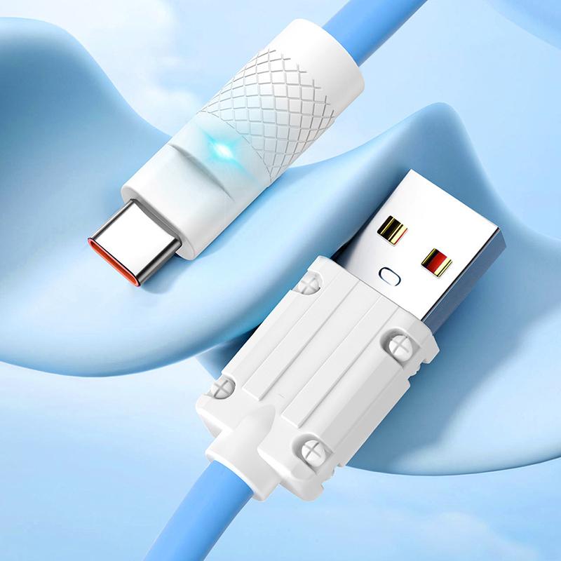 VAORLO 6A Кабель для быстрой зарядки USB-кабель для передачи данных для Micro Typoe-C Lightning Super Charge с органайзером для кабеля