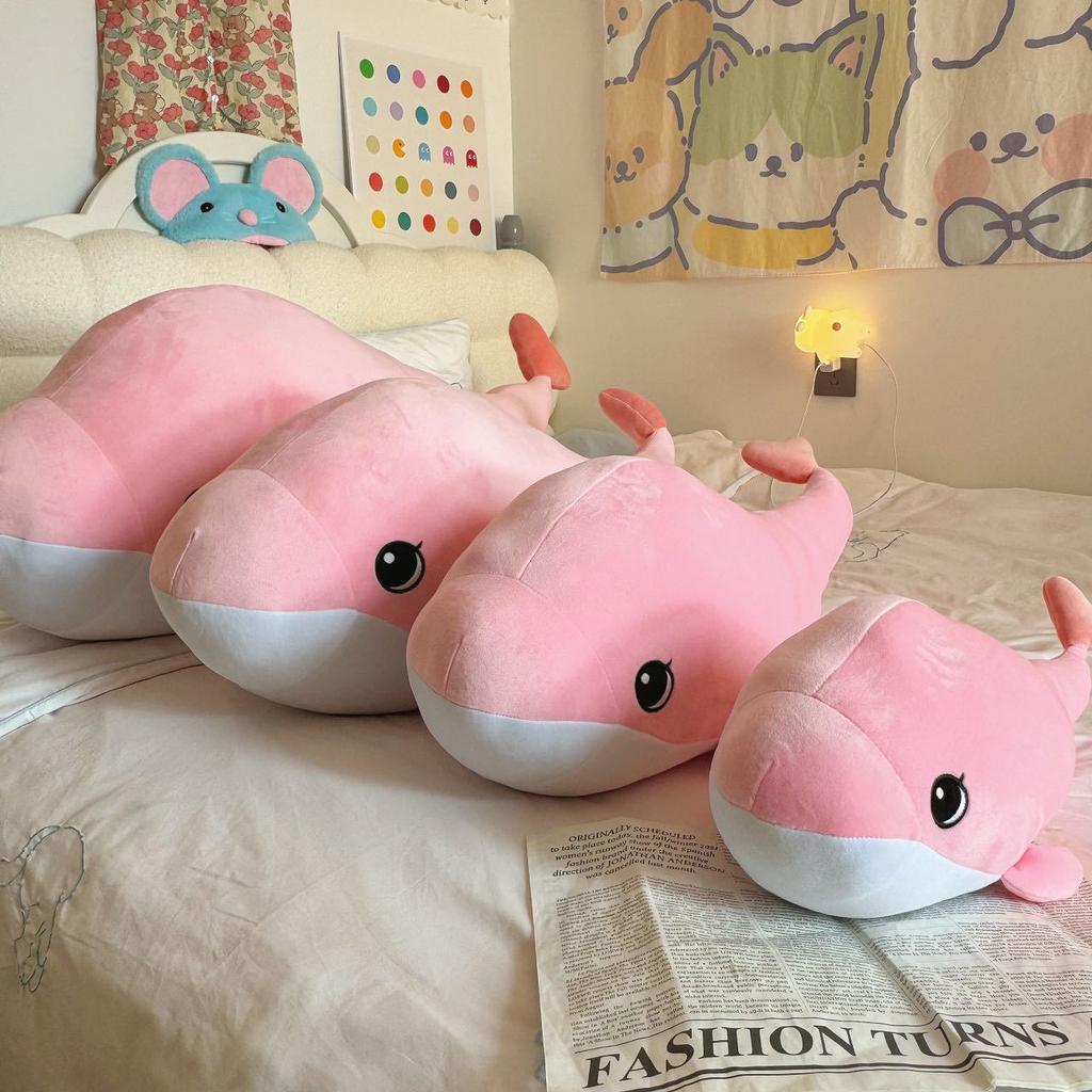 Soft Whale Pillow Plush Toy Doll Big Whale Doll Home Pillow Girl Soothing Ragdoll