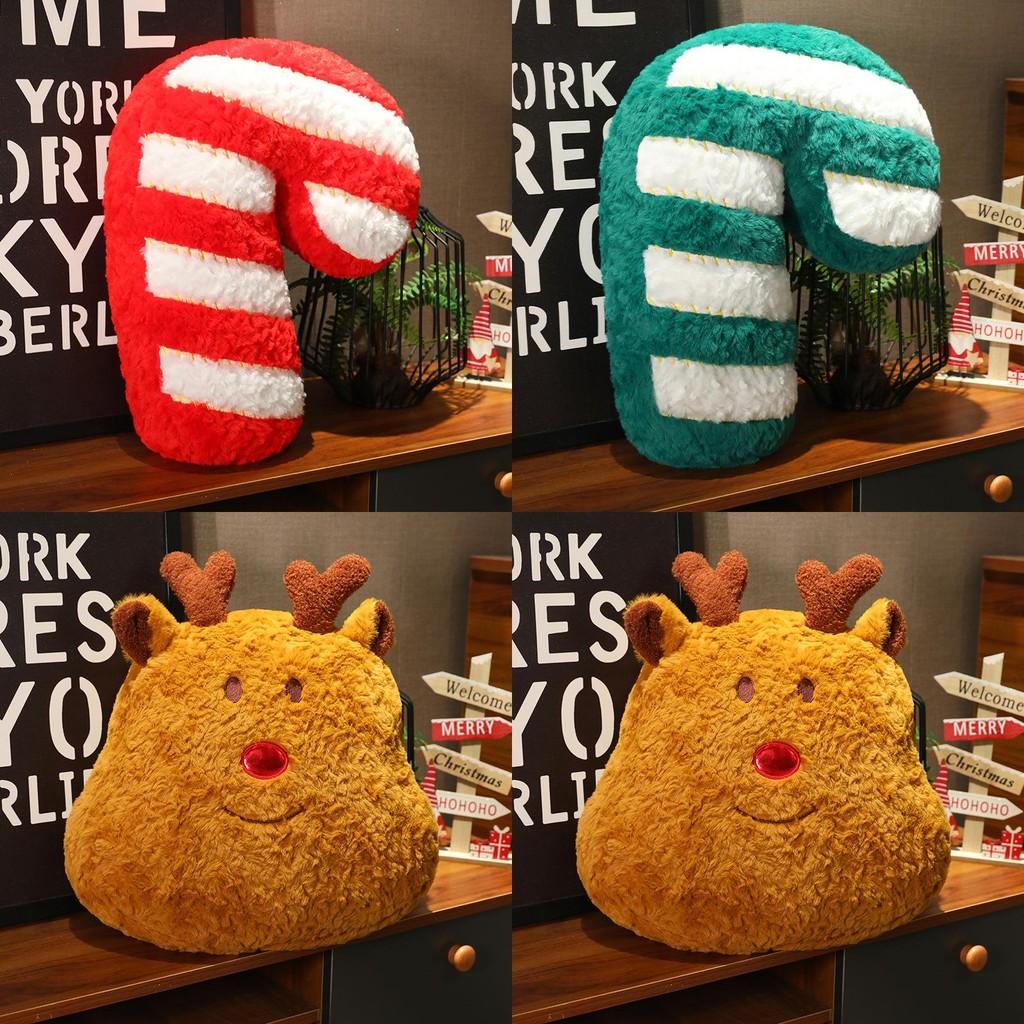 Уютная декоративная плюшевая подушка в виде рождественской елки для праздничного дивана и витрины