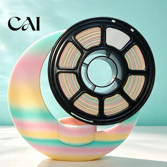 Macaron Color Filament 3D Printer PLA Filament, 1Kg 1.75mm Matte Rainbow Gradient Supplies Printing for DIY Projects, Models and Crafts