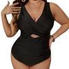 New New Sexy Suit One-piece Swimsuit Solid Color Plus Size Swimsuit