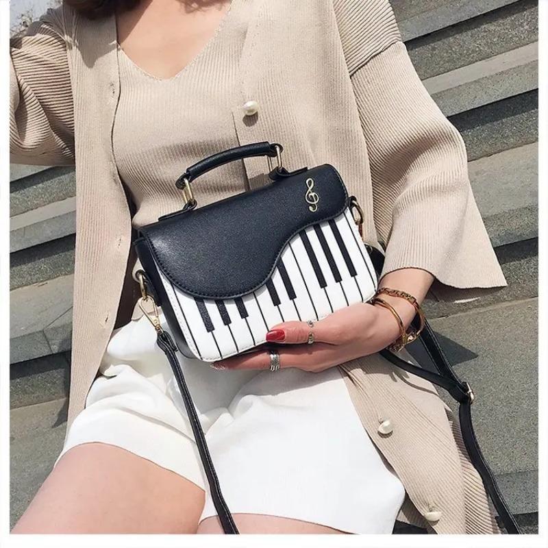 Fashion Women Shoulder Bags Piano Style Lady Bag PU Leather Handbags Casual Woman Girls Tote Bags Billfold Wallet Flap Bag
