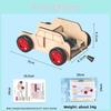 Деревянная машинка-тележка с обратным ходом и тросом, научный эксперимент, игрушка для детей, DIY, обучающий набор, обучение родителя и ребенка