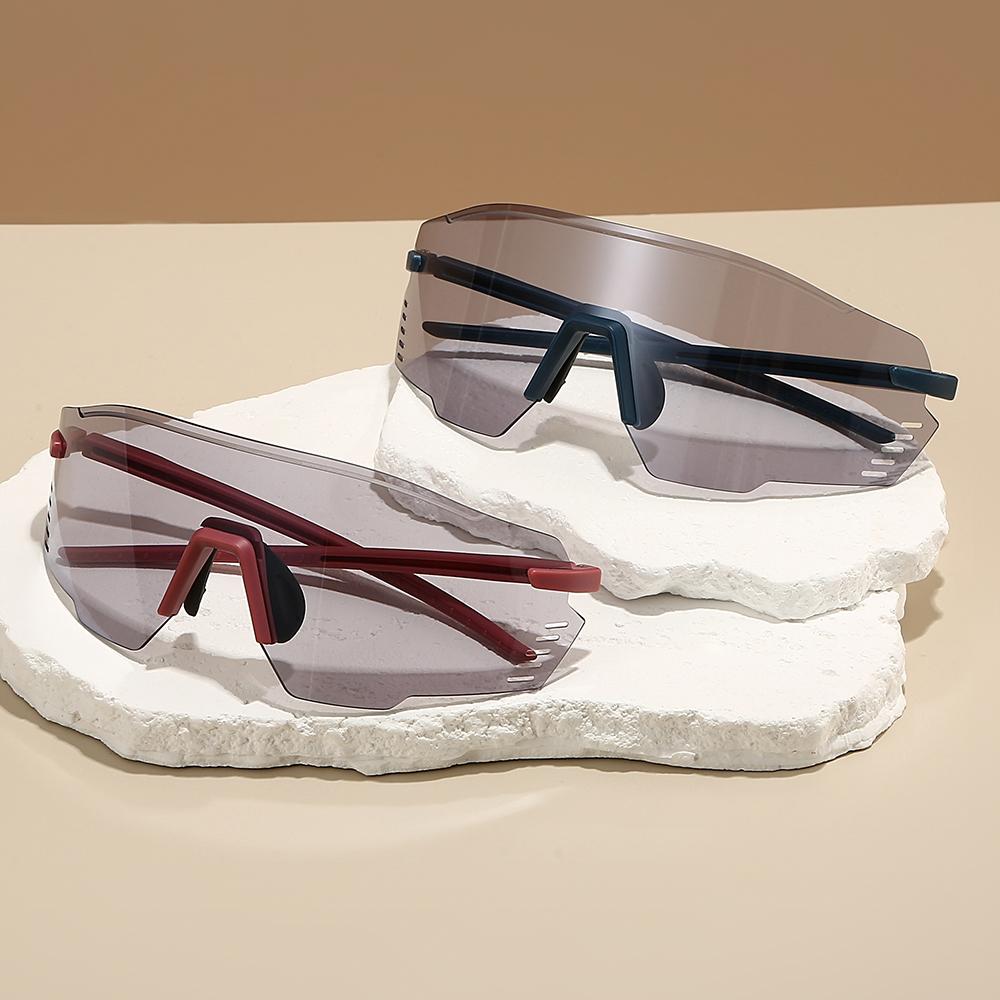 Безрамочные Спортивные Очки Оверсайз Мужские Новые в Упаковке Круглые Защитные Велосипедные Солнцезащитные Очки Женские Для Открытого Воздуха Защита от УФ-лучей