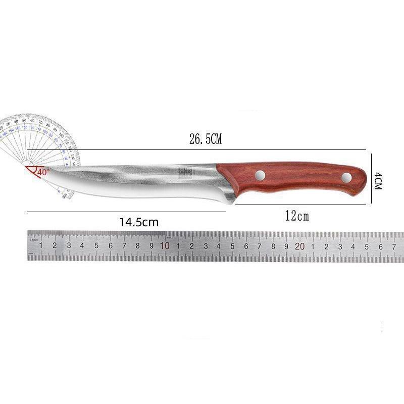 Professional kitchen boning knife, hand-forged high-hardness and sharp, butcher's cutting knife for slaughtering beef and mutton