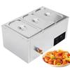 Electric Buffet Warmer 3-Pan Electric Buffet Server Countertop Steamer Stainless Steel Soup Warmers With 86-185F Temp Control