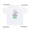 Cartoon Street Style Unisex Cotton TShirt with Magic Bunny Print SkinFriendly Pure Cotton Material Regular for Skate Lovers
