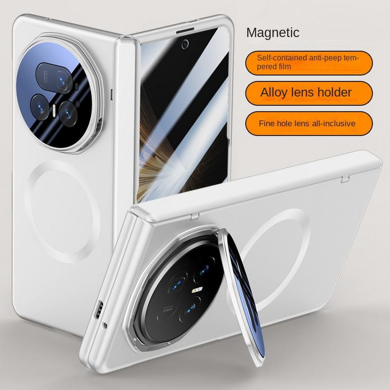 Built-in Magsafe Magnetic With Tempered Glass Film Protect Case For Honor Magic V5 Hinge Protection Cover
