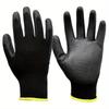 12 Pair Black /Grey/ Horticulture Gloves Safety Work Gloves Repair Gloves Palm Coated Gloves Carpenter Repairman Supplies