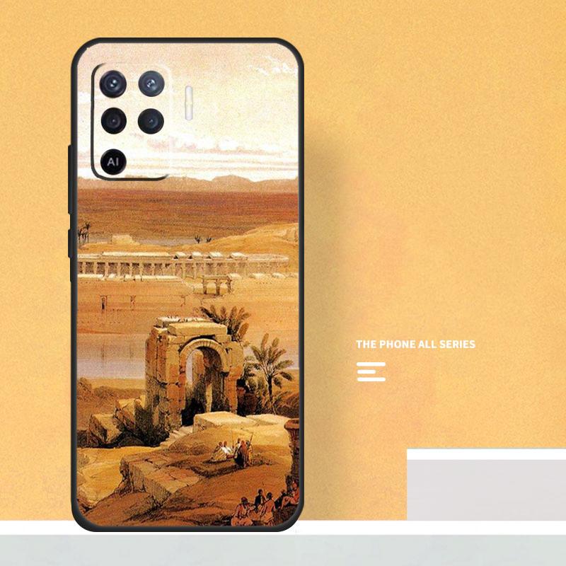 Ancient Egyptian Case For Oppo A18 A38 A58 A78 A98 A5 Pro A6 A15 A54 A74 A94 A17 A57 A80 A60 A40 A16 A76 A96