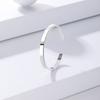 Source Jewelry Factory Light Luxury Niche Design S925 Pure Silver Smooth Open Bracelet for Girls, Simple and Trendy Bracelet