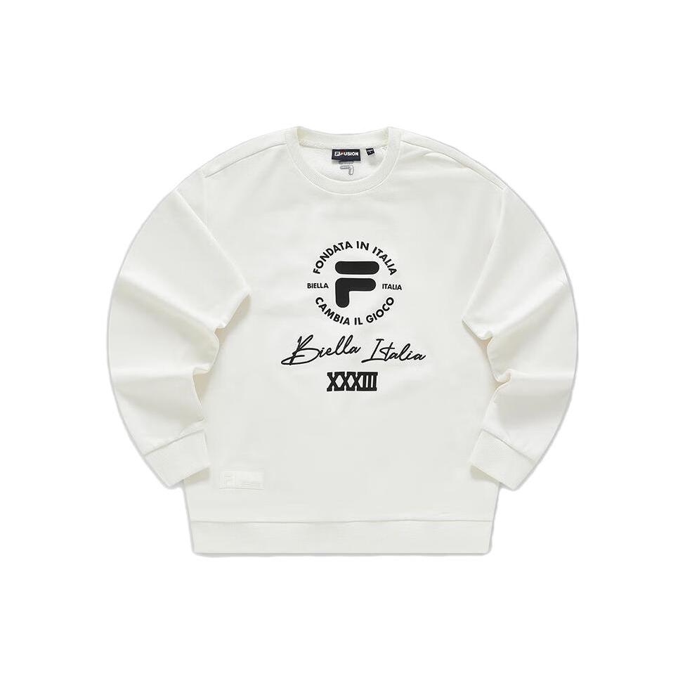 FILA FUSION UNIFORM Sweatshirts Men's White Crew Neck Moderate Regular T11M345204F-WT