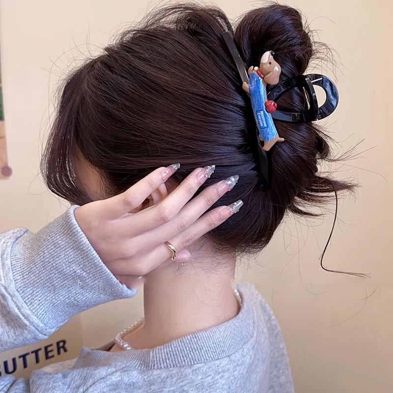 Заколка для волос в корейском стиле с бантом в горошек - Элегантная и универсальная