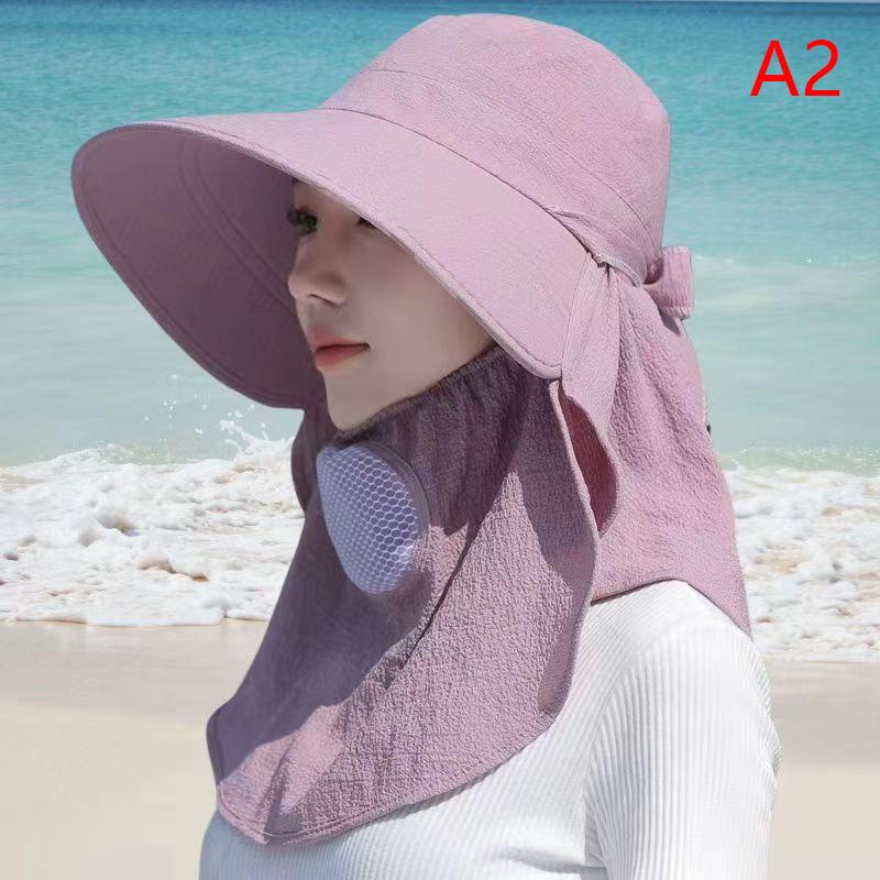 Summer Hat Women Outdoor Cycling Sunshade Face Mask Wide Brim Breathable Suncreen Sun Hats Casual Sunhat Visor Uv Protection New