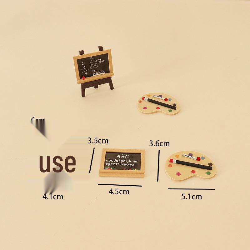 Dollhouse 1:12 Miniature Palette and Easel Set for BJD Dolls