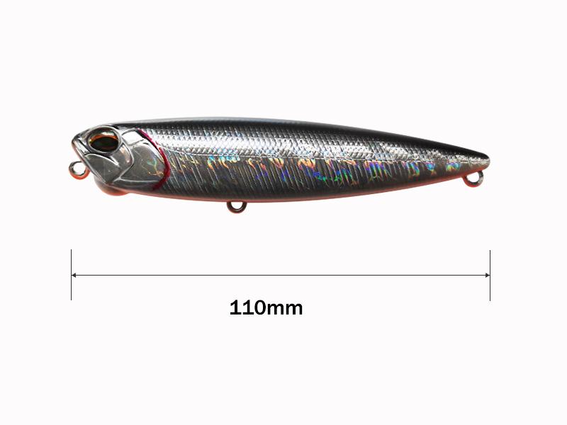 Lutac Fishing Lures 110 mm 21g Hard Lure Pencil Stick Bait with 3D Eyes and Treble Hooks
