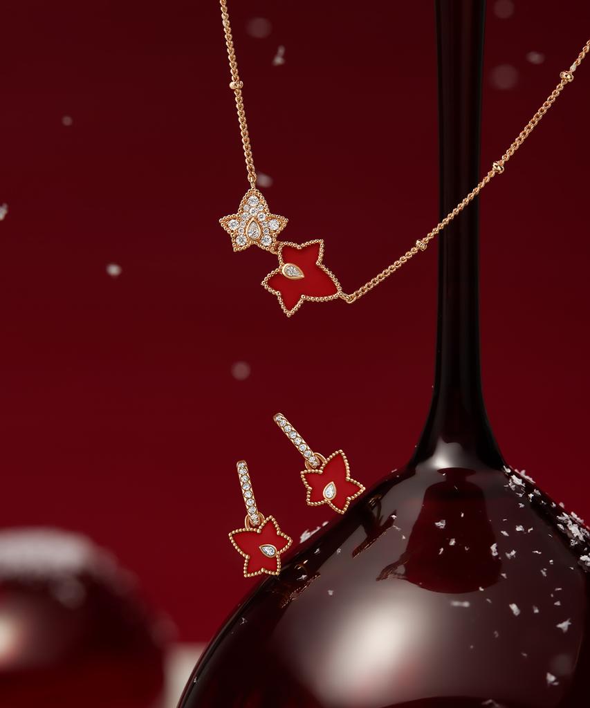 Lola Rose Ivy Carnelian Red Cubic Drop Earrings