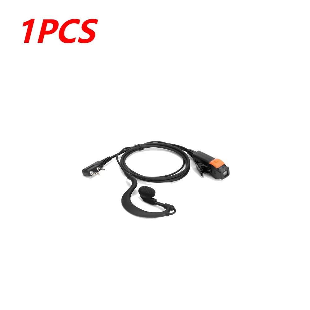 PU Проводная гарнитура для рации, наушники K-Plug, гарнитура-вкладыш, двойная PTT, G-тип с микрофоном для Kenwood Baofeng 888S TYT
