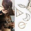A028 Triangle Moon Circle Geometric Hair Clip - European & American Style Hair Accessories