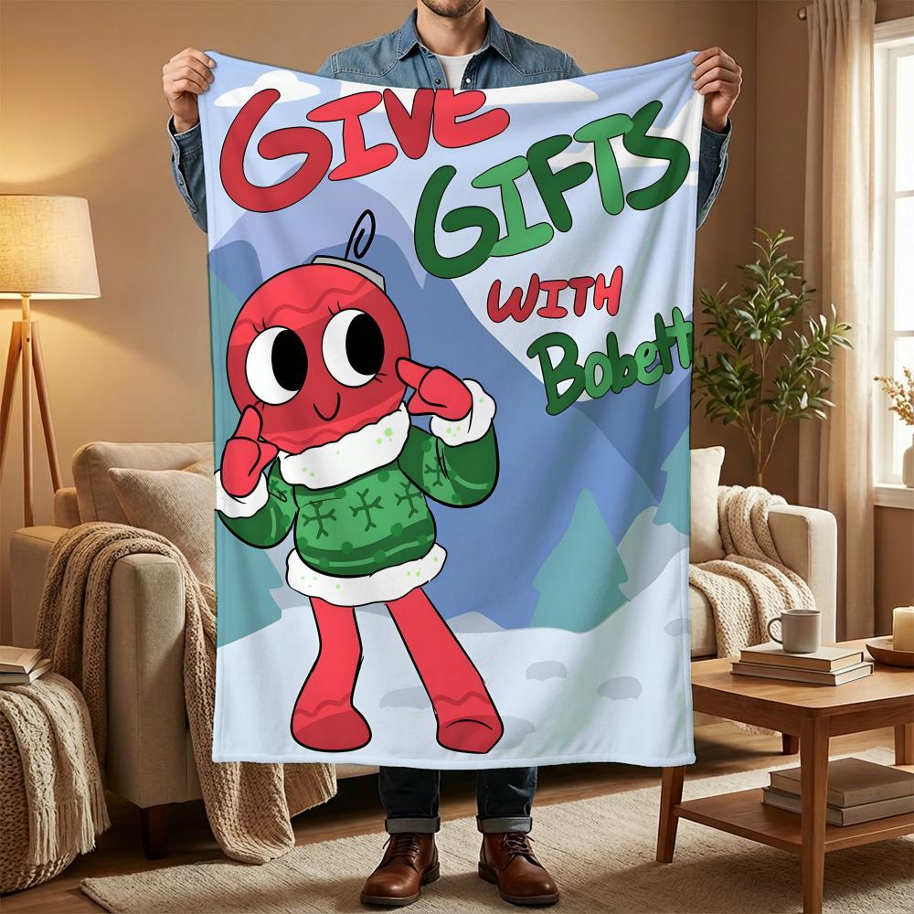 D-Dandy‘s World ANIME Throw Soft Coral Fleece Blanket 310gsm Fluffy Warm Throw for Sofa Bed Couch Bedroom Decor